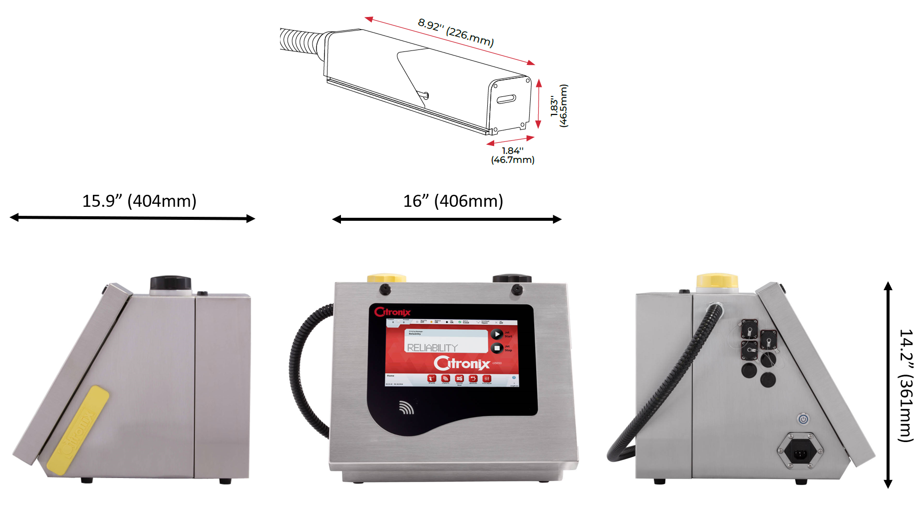 Ci5500 Pro Dimensions